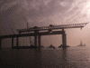 Erecting Segments for Endspan 'Deal' Launching Gantry 'Shenzhen Western Corridor' Hong Kong klick to enlarge
